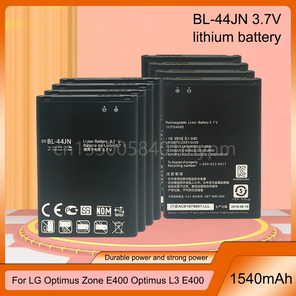 Telefono Bl-44Jn Batteria Per Lg Optimus Zone E400 Optimus L3 E400 L5 E612 Eac61679601 P970 E510 P690 E730 Lge510 Batterie