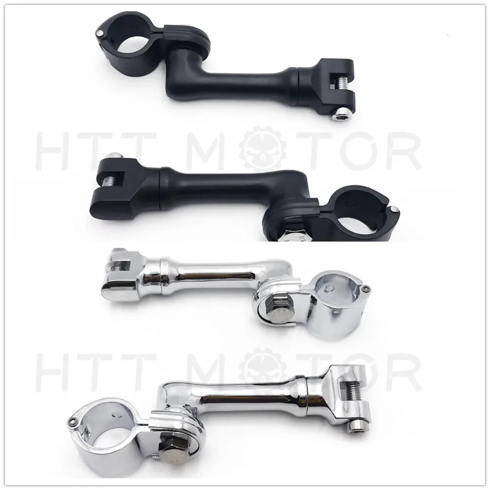 

Free Shipping Motorcycle Parts Chrome Engine Guards Longhorn Offset Foot Peg Mounts 1.25" Clamp For Harley Davidson