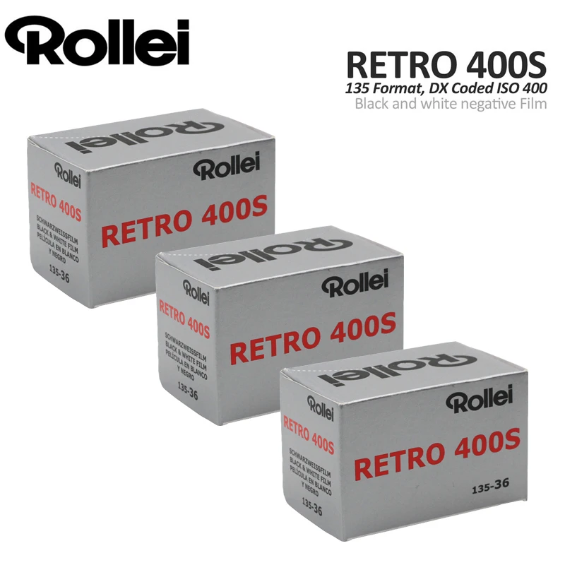 1-10Rolls Rollei Retro 400s 135 35mm Black And White Negative Film 36 Exposures For Camera (Expiration Date: January 2025)