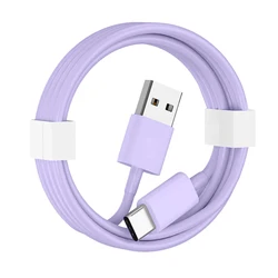 High - Speed 30W USB A to Type C Charging Cable - Fast Charge, Data Transfer, Multiple Lengths Available - 3m (Purple)