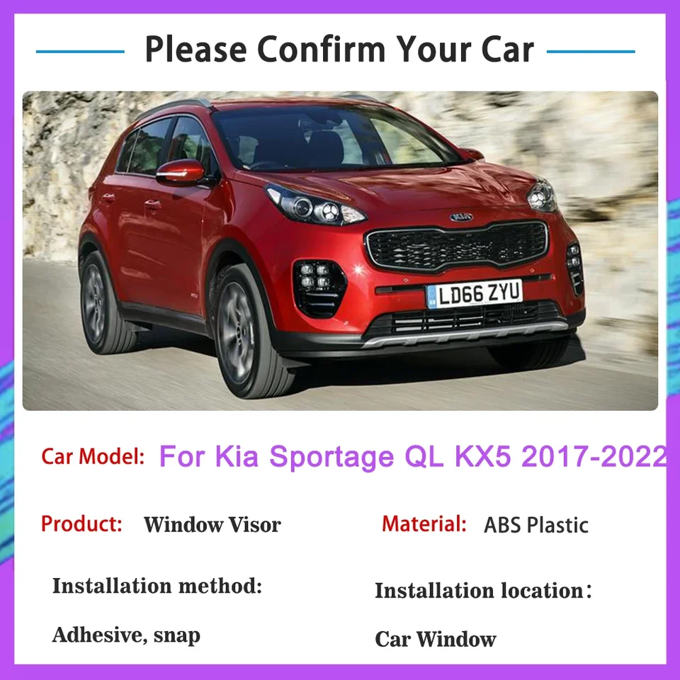 Protectores Contra La Lluvia Para Kia Sportage 2017-2022 (4 Piezas