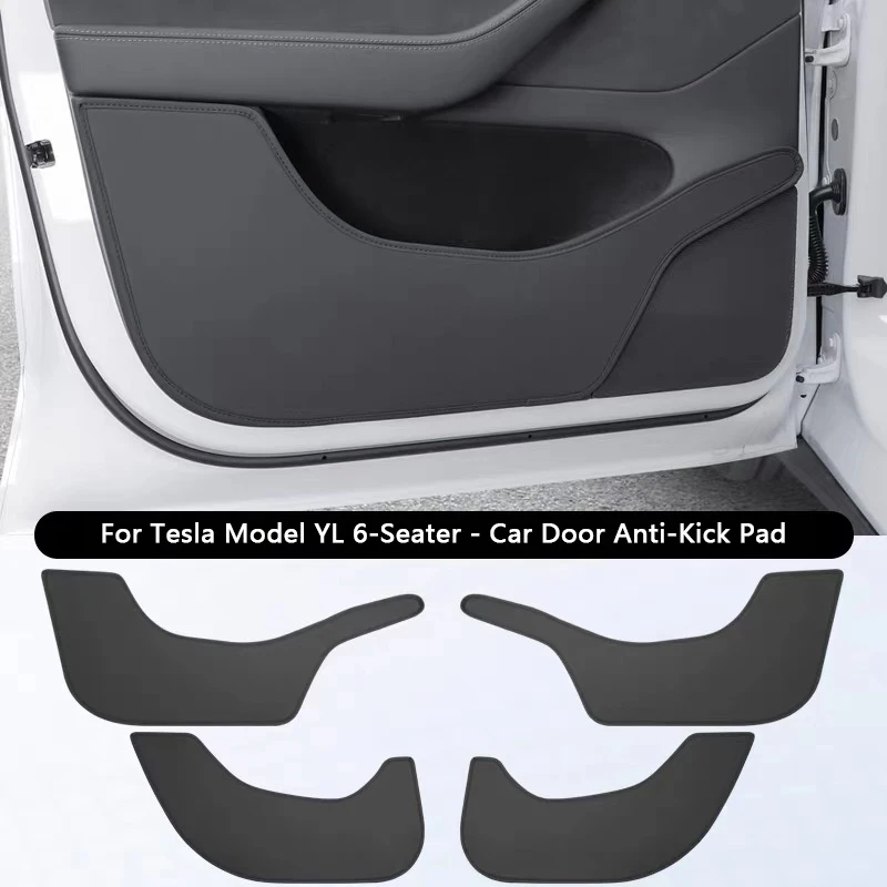 6-Seater Car Door Anti-Kick Leather Protector Pads – Anti-Scratch Side Panel Cover & Interior Decoration
