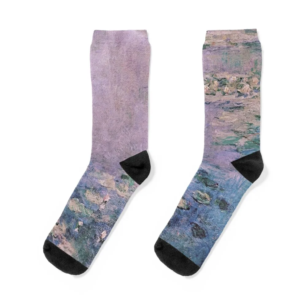 

Le Bassin aux Nymphéas Lilas de Claude Monet Monet Lilac Water Lily Pond Socks Crossfit Wholesale new year Socks For Man Women's