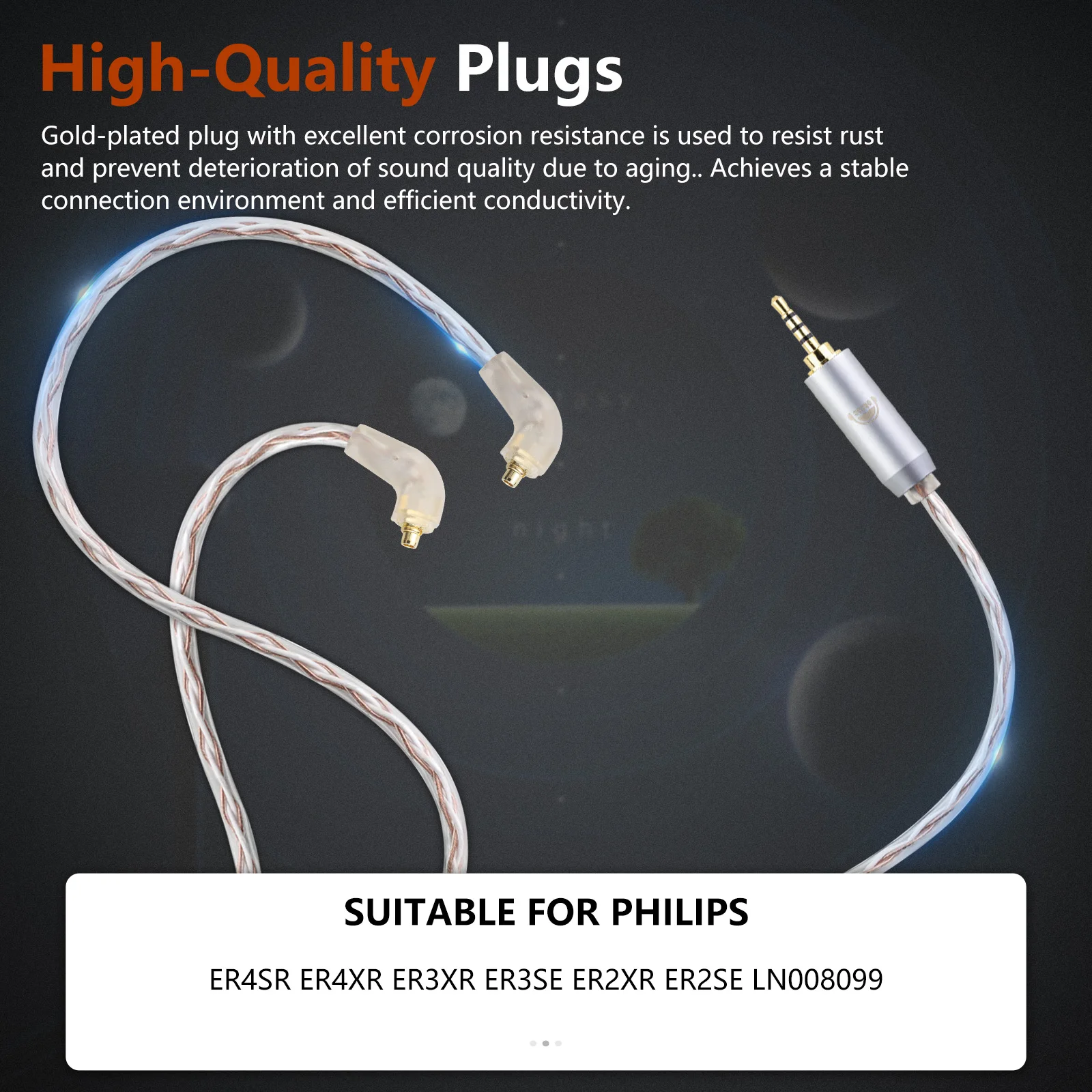 OKCSC ER4SR Earphone Cable for Etymoti ER4SR ER4XR ER3XR ER3SE 4