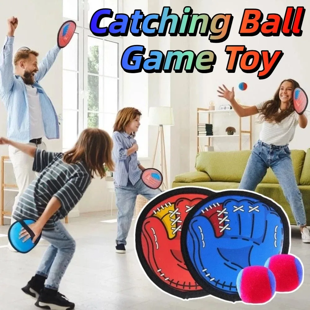 Creative Catching Ball Game Toy Colorful Ball Racket Throwing Ball Toy Hand-Grabbed Ball Reused Catches