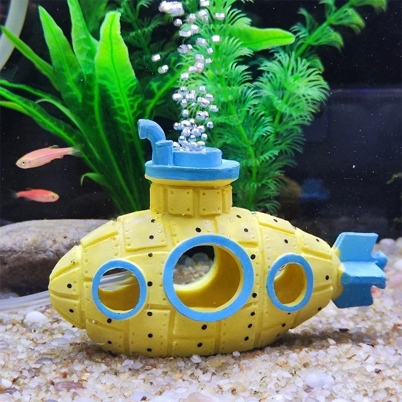 Creative Bubble Submarine Fish Tank Oxygen Pump Kit with Silent Air Pumps Air Stone Aquarium Decoration Ornaments Bubble Stone 3