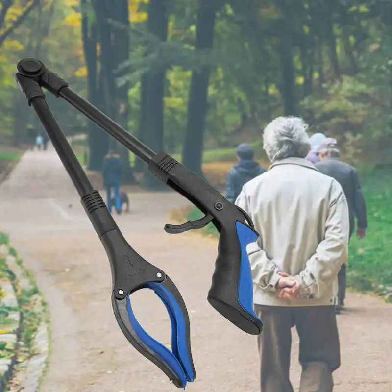 Crutch Walking Stick Grabber Reacher Tool Strong Grip Tip Foldable Arm Extension Aid