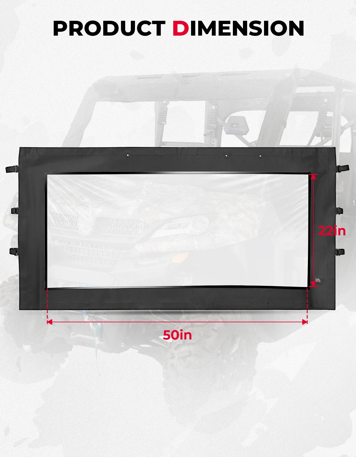 KEMIMOTO UTV 소프트 전면 윈드 실드, 풀 PVC 전면 창문 스크린, CF-MOTO Uforce 1000 2019-2023 1000 XL 2022-2023 과 호환 가능