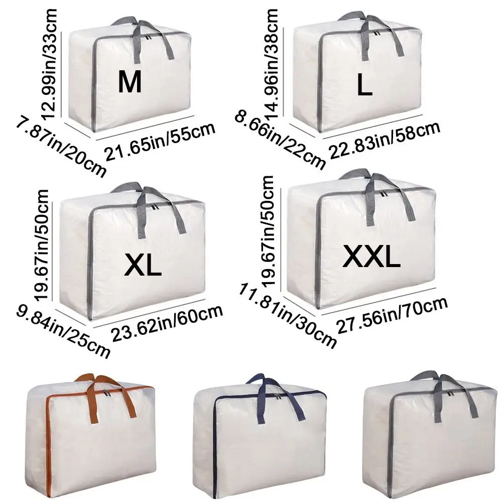 Bedding Storage Bag Wardrobe Organization Large Capacity Transparent Storage Box Mattress Duvet Quilt Clothes Storage Bag 6