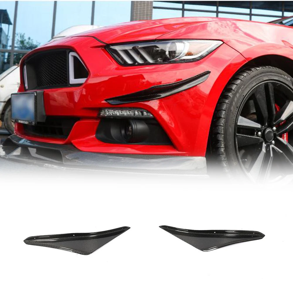Carbon Fiber Front Bumper Splitters Trim Cover for Ford Mustang GT350