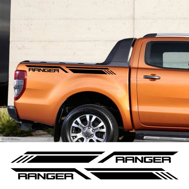 2PCS Off Road Car Styling Door Side PVC Stickers For Ford Ranger Raptor  Pickup Auto Vinyl Body Decor Decals Tuning Accessories