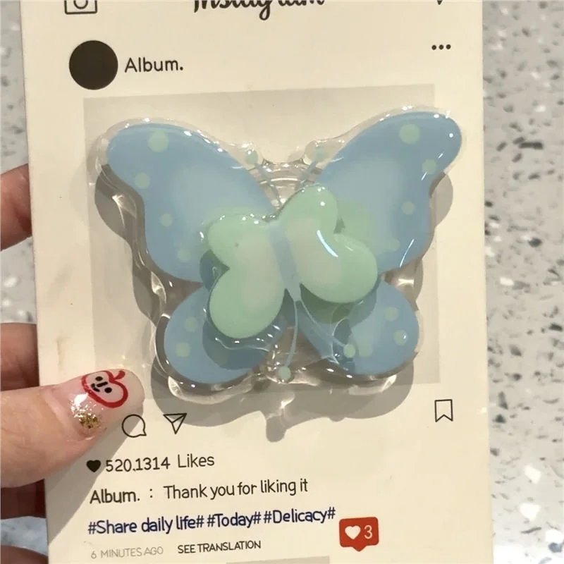 الكورية لطيف الكرتون الدورية فراشة قبضة حامل هاتف...