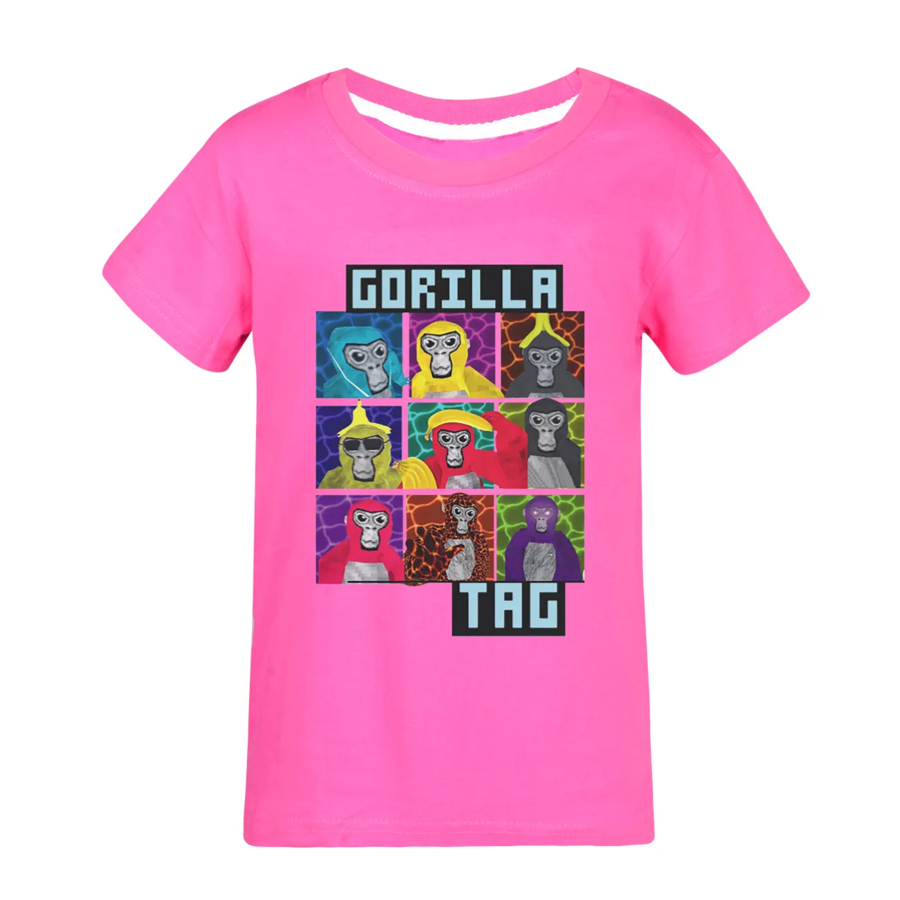 Game Gorilla Tag Tshirt Kids Cartoon Monkey Clothes Teenager Boy Short Sleeve Tops Baby Girls Casual Clothes Children Summer Tee 2