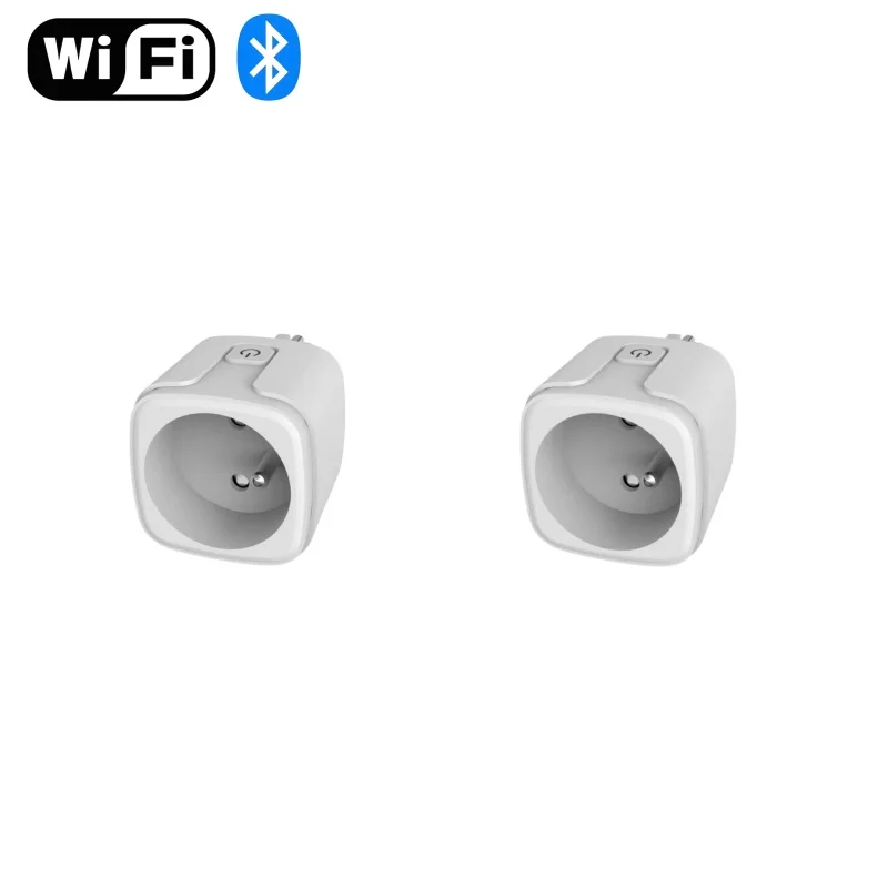 Tuya Smart Plug WiFi & Bluetooth FR مقبس 16A مع مر...