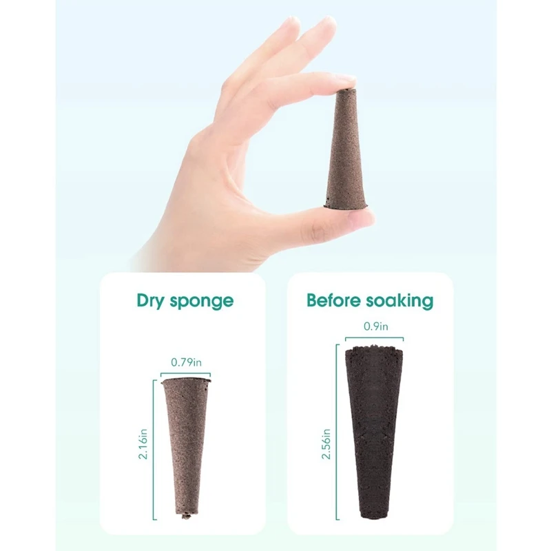 50-Pack-Grow-Sponges-Seed-Starter-Pods-Replacement-Root-Refill-Pods-for-Hydroponic-Indoor-Garden-Growing.jpg 50 Csomag Szivacsok, Vetőmag -Indító Hüvelyek Csere Gyökere, Újratöltés A Hidroponikus Beltéri Kertnövény Rendszerhez - Image 5