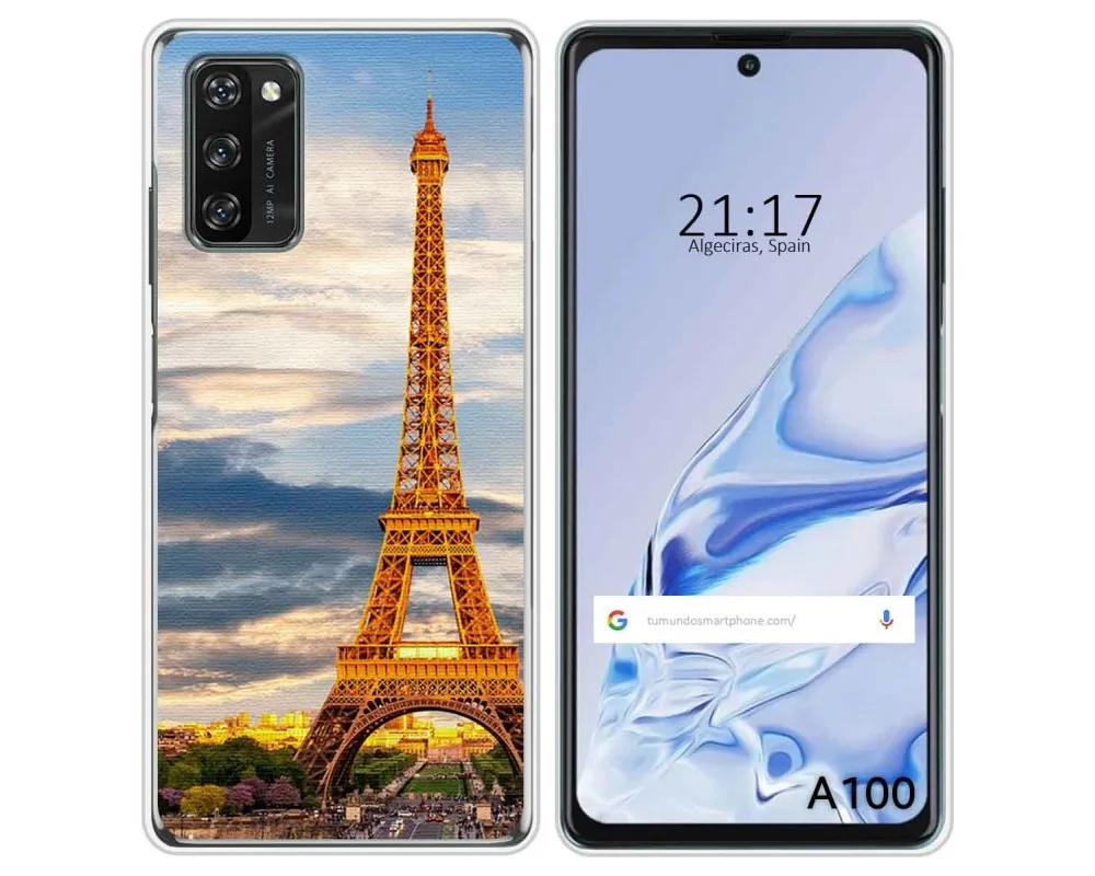 Силиконовый чехол для Blackview A100 с изображением Парижа | Мобильные телефоны и