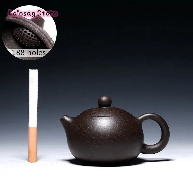 

90cc Tea Set 3oz Tea Pot 188 Hole Ball Shaped Infuser Holes Real Yixing Zisha Kungfu Tea Pots Clay Teapot Gift Send Zisha Cup