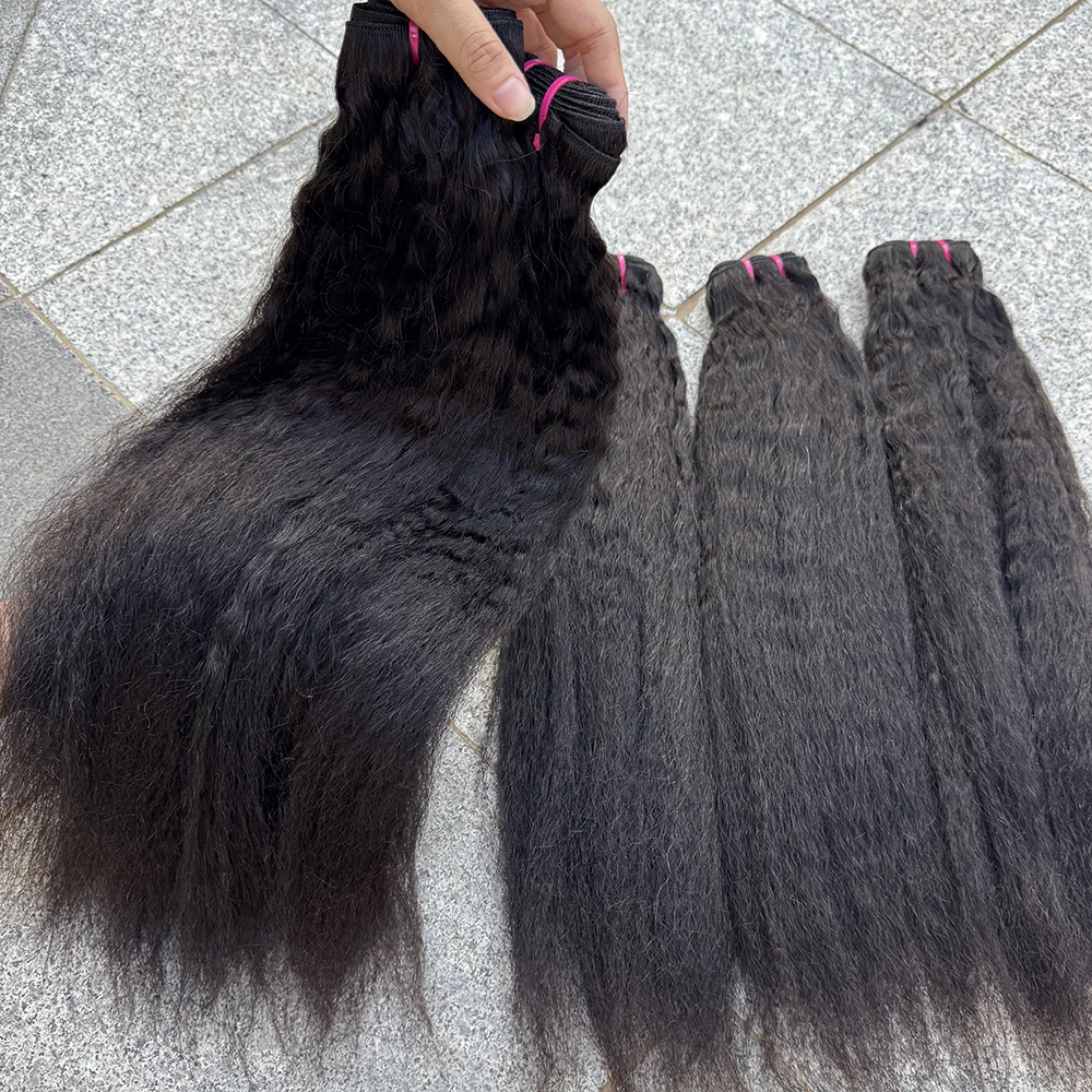 8-30 Inch Yaki Straight 100% Human Hair Bundles Kinky Straight Hair Bundles Weave Human Hair Extension 100g/Bundle