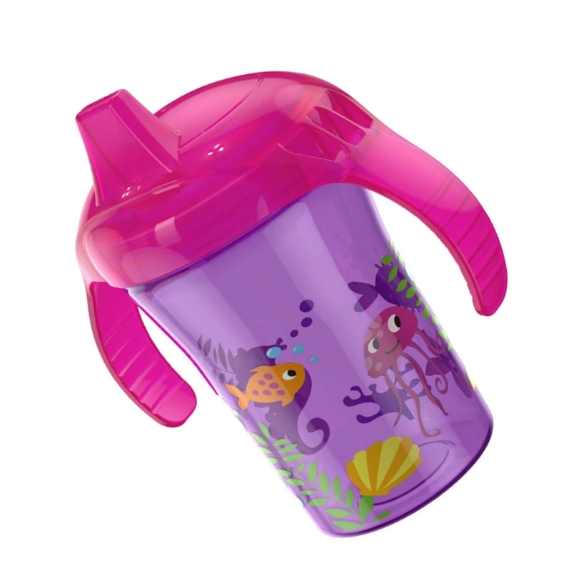 Straw Learner Cup Two Handle Baby Water Bottle No Spill Super Spout Grip Sip Cup 260ml Sippys for Toddlers Infant water bottle drinking cup water cup feeding cup