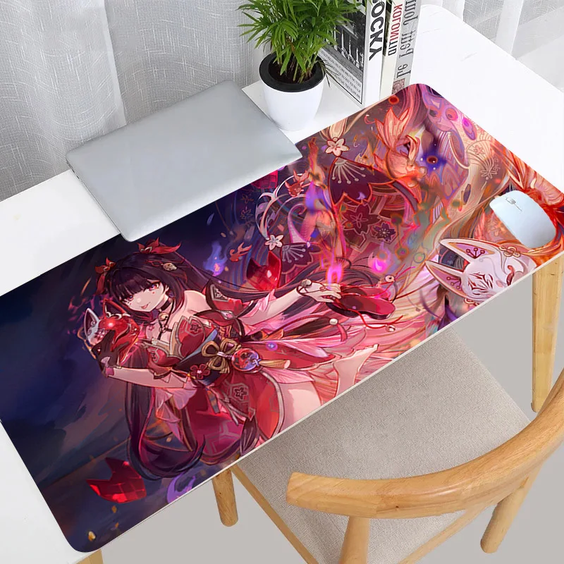 

Cute Mousepad Honkai Star Rail Sparkle XXL Large Mouse Pad Gamer Keyboard Laptop Non-slip Mat 900x400 Custom Anime Table Carpet