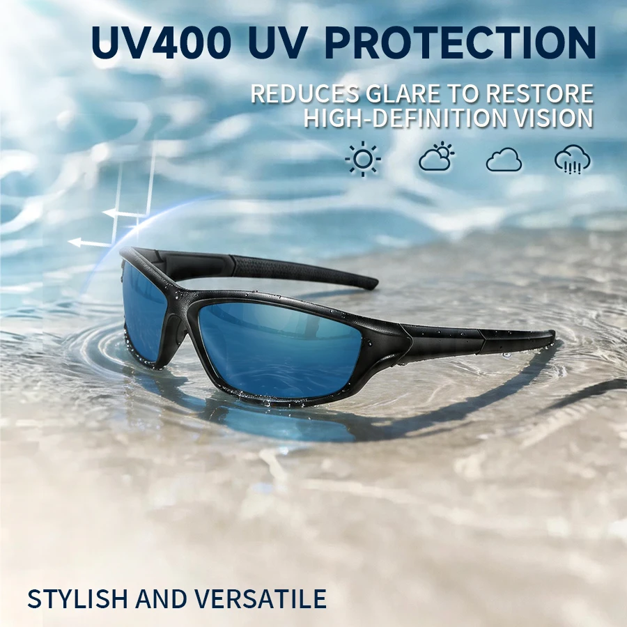 유니섹스 편광 초경량 패션 UV400 눈부심 방지 야외 운전 사이클링 낚시 하이킹 러닝 안경 박스 614 포함