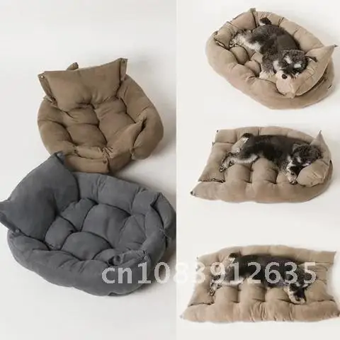 

Pet Bed Kennel With Pillow Foldable Super Soft Winter Warm Sleeping Mat For Small Dog Cat Puppy Cushion Mat Cat Supplies