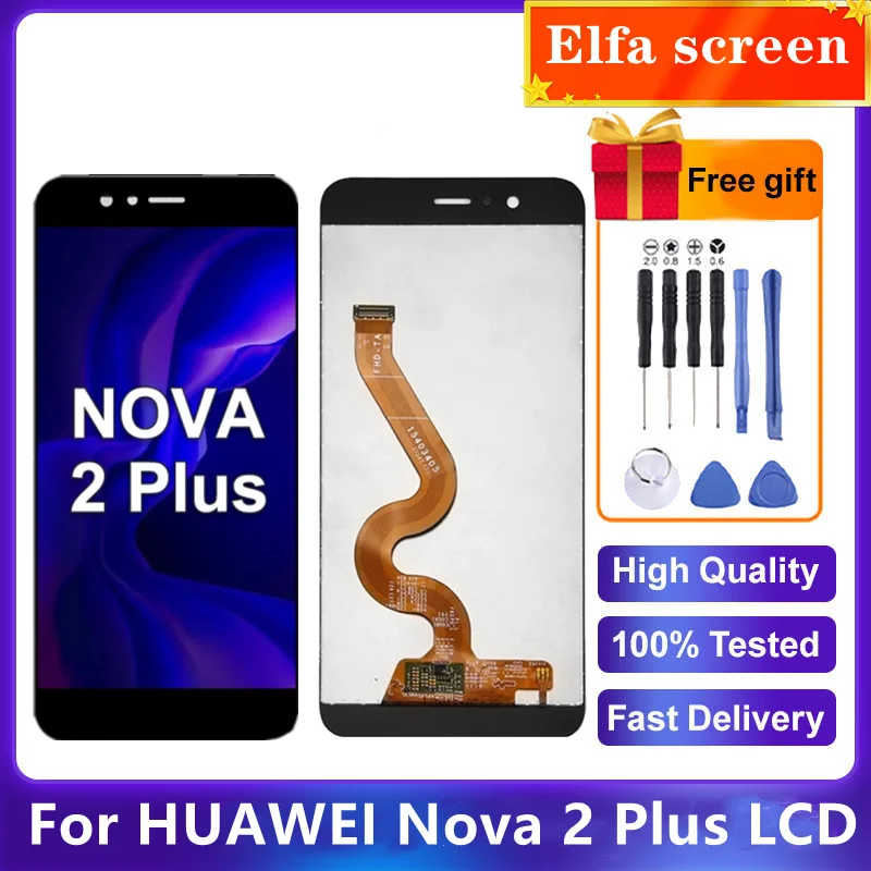 

5.5"; Original DIsplay For Huawei Nova 2 Plus BAC-L23 BAC-L21 LCD Touch Screen Assembly Digitizer with Frame For Nova 2 Plus LCD