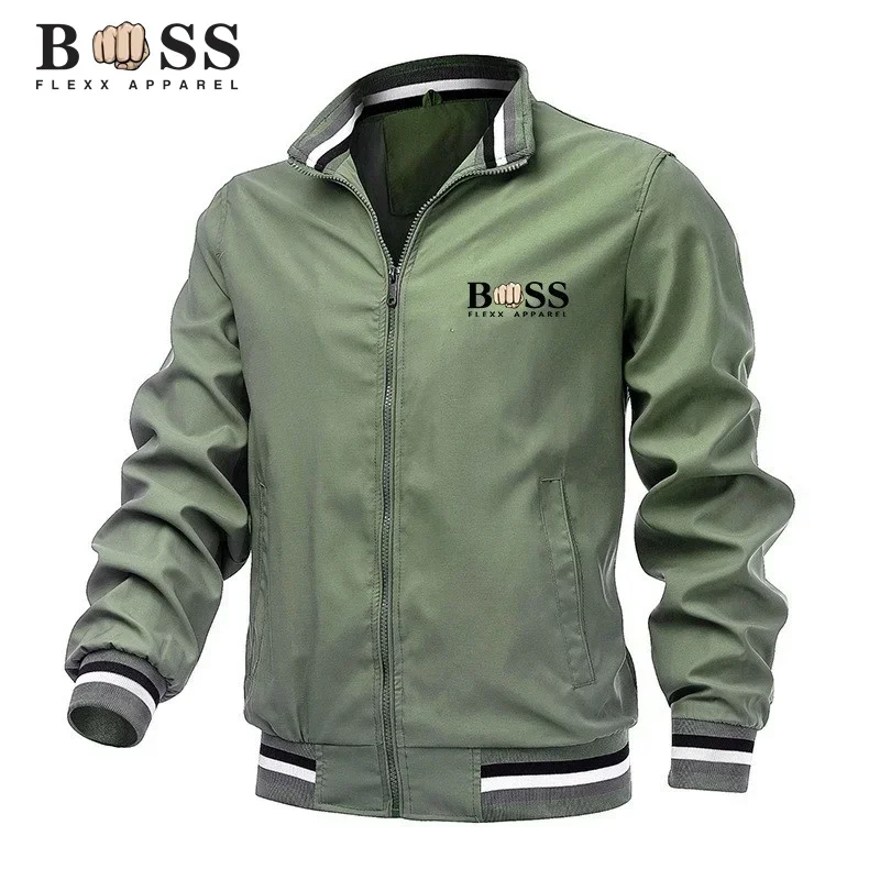 Men's Jacket High quality Printed Outdoor Sports Jacket Hooded Windproof fashion leisure brand Sports mountaineering cycling ja
