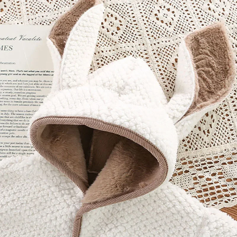 Winter Baby Romper Fur Lining Jumpsuit Toddler Outwear