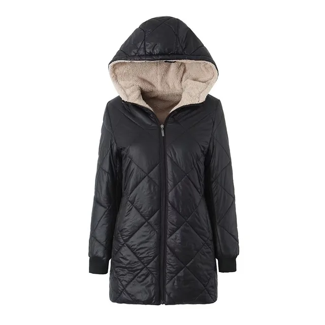Women's Mid-length Hooded Cotton Jacket