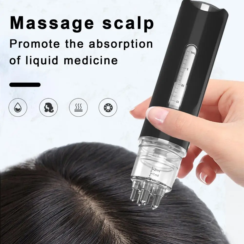 Scalp Applicator Scale Hair Oil Dispenser Portable Scalp Massager Comb for Hair Growth with Removable Rolling Balls for Men