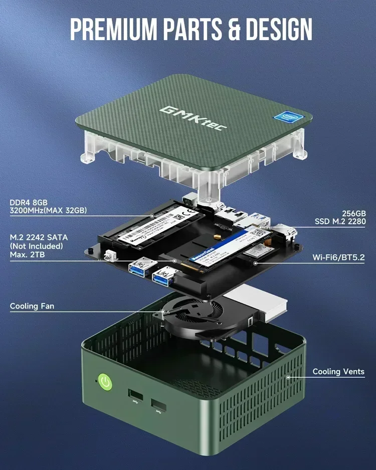 GMKtec G3 Plus 16+512GB ミニpc twin-n50 NucBox G3 Plus--Enhanced Performance Mini PC With Intel N150
