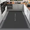Kitchen Floor Mat Anti Slip and Oil Proof Carpet Absorbent Scrubbable Carpet Wash Free and Dirt Resistant Household Floor Mats 2
