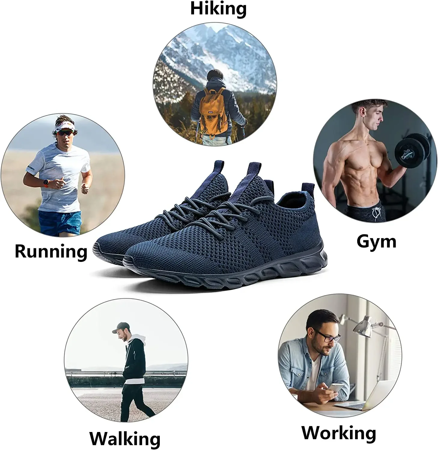 Casual Shoes Sport Shoes Trend men's casual shoes light sneaker white large size outdoor breathable mesh fashion sports black running tennis shoes