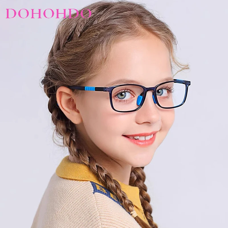 High Quality Glasses Kids Blue Light Anti Glare Filter Children Eyeglasses Fashion Girl Boy Optical Frame Blocking Clear Lenses