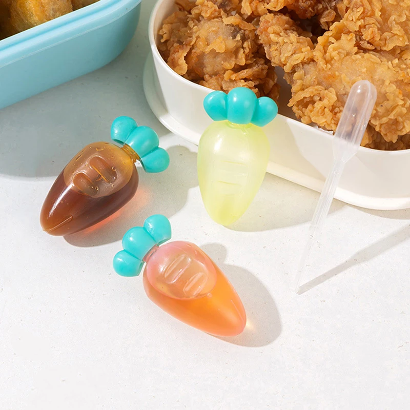 Lovely Rabbit Frog Duck radish Fish Bottles Mini Seasoning Sauce Bottle Containers for Bento Lunch Box Kitchen Jar Accessorie