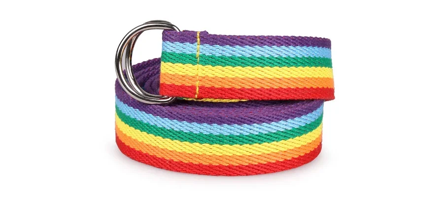 Hot Sale new Trendy rainbow Colors Exquisite Waist Belt for Women Lady Pretty canvas Thin Skinny Waist Belt Dress Accessory