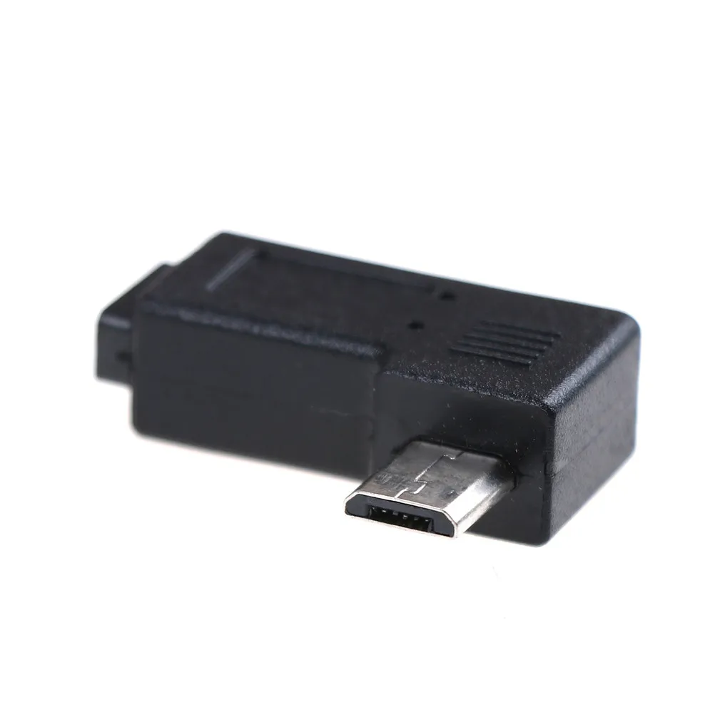 2PCS 90 Degree Micro Left &Right Angle USB Male to Female Plug Adapters Charger