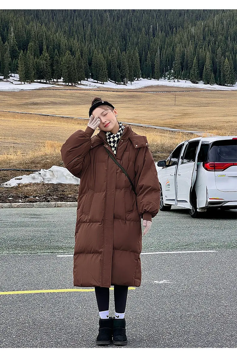 2023 nuove donne piumino di cotone giacca invernale femminile versione di media lunghezza parka sciolto spesso caldo capispalla con cappuccio moda soprabito