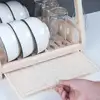 1PC Kitchen storage rack, drying and washing utensils, drainage tableware storage box, double-layer tableware rack 5