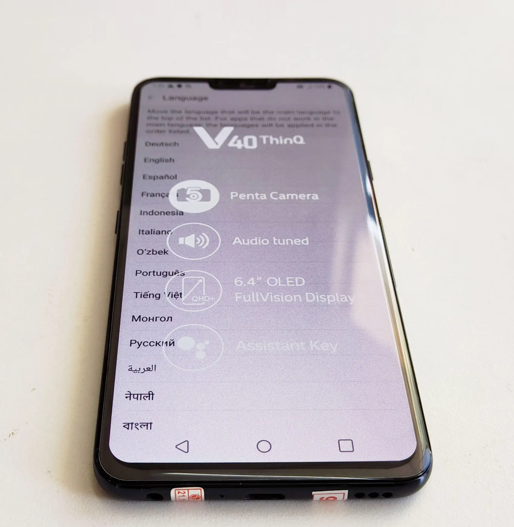 giffgaff refurbished phones Original Unlocked Cell Phone LG V40 ThinQ 6.4" Qualcomm 845 6GB + 64GB/128GB ROM  (NO Hebrew/Polish Language) apple refurbished iphone