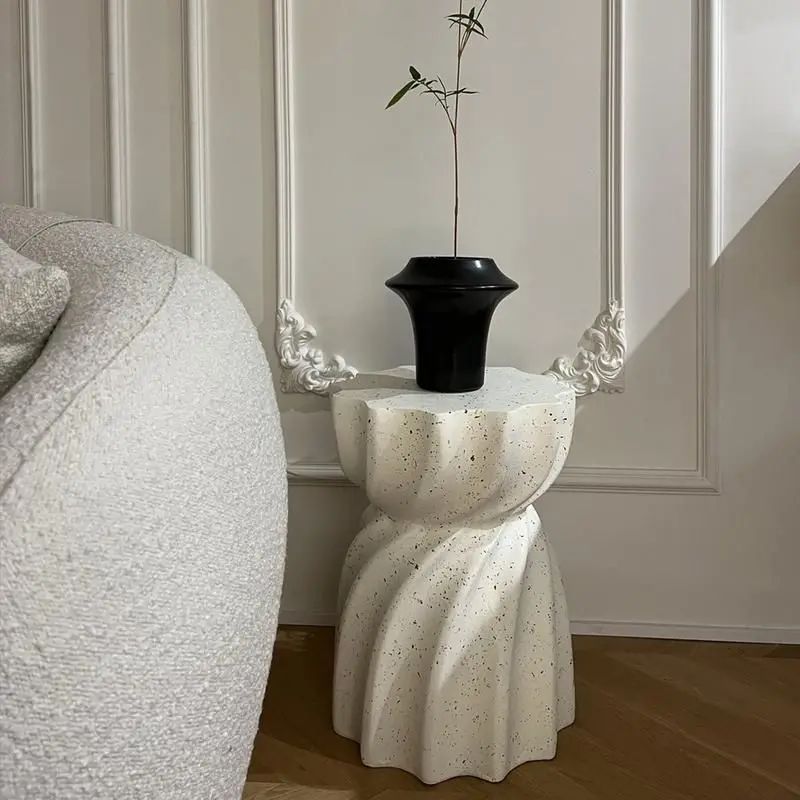 

Nordic Retro Simple Bedside Table Creative Coffee Table Installation-Free Furniture Living Room Low Stool Sofa Side Organizer