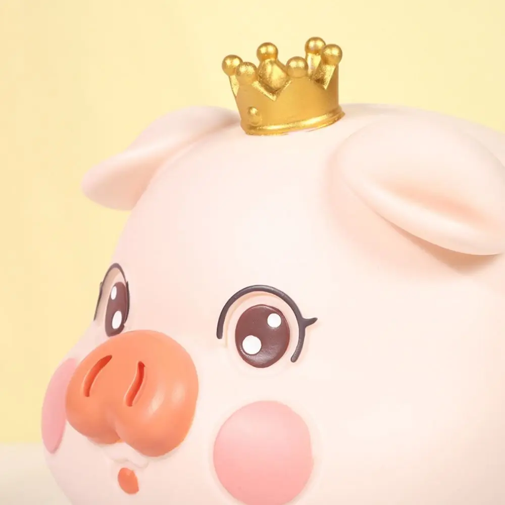 Funny Enamel Pig Piggy Bank Cartoon Anti-fall Animal Saving Jar High Capacity Saving Jar Ornament Desktop