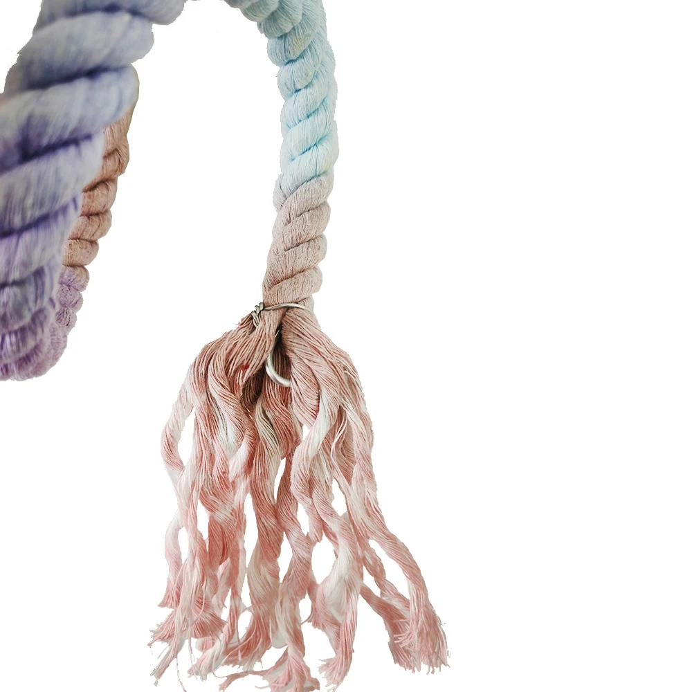 Cotton Rope Parrot Bird Rope Toy 1 pc Hanging Budgie Chew Toy Bird Cage Cockatiel Swing Bite Stand Training Supplies