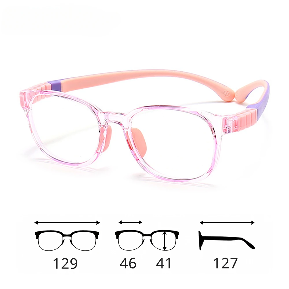 

TR90 Child Eyeglass Frame Silicone Hinge Girl Boy Kids Anti Blue Glasses Flexible Prescription Eyewear Optical Frame