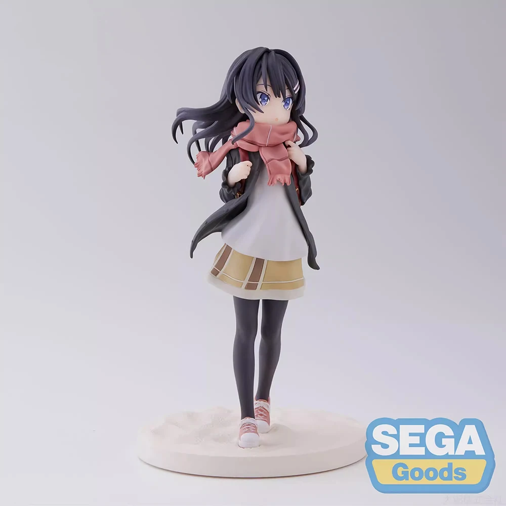 Фото Оригинальный SEGA Luminasta Sakurajima Mai детство красный рюкзак 16 см Подлинная аниме фигурка ПВХ Модель коллекционные игрушки №3