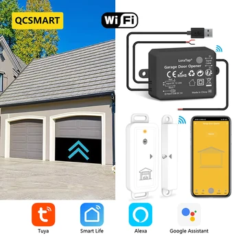 Tuya Smart Life New Wireless Door Sensor Garage WiFi Contactor Controller Opener Voice Control Alexa Echo Google Assistant Home 1