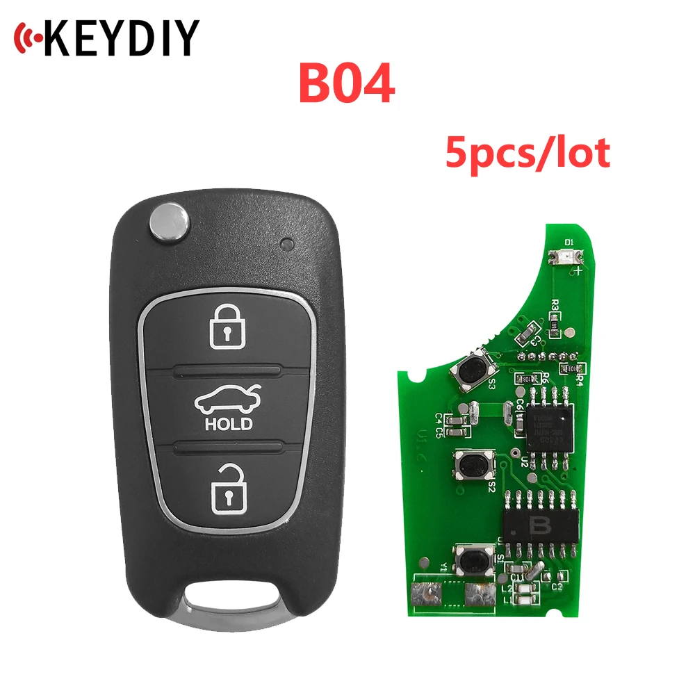 

Запасной пульт дистанционного управления KEYDIY B04 для моделей Kia/Hyundai, программатор для мини-машины KD900, URG200, KD, серии B, 5 шт./партия