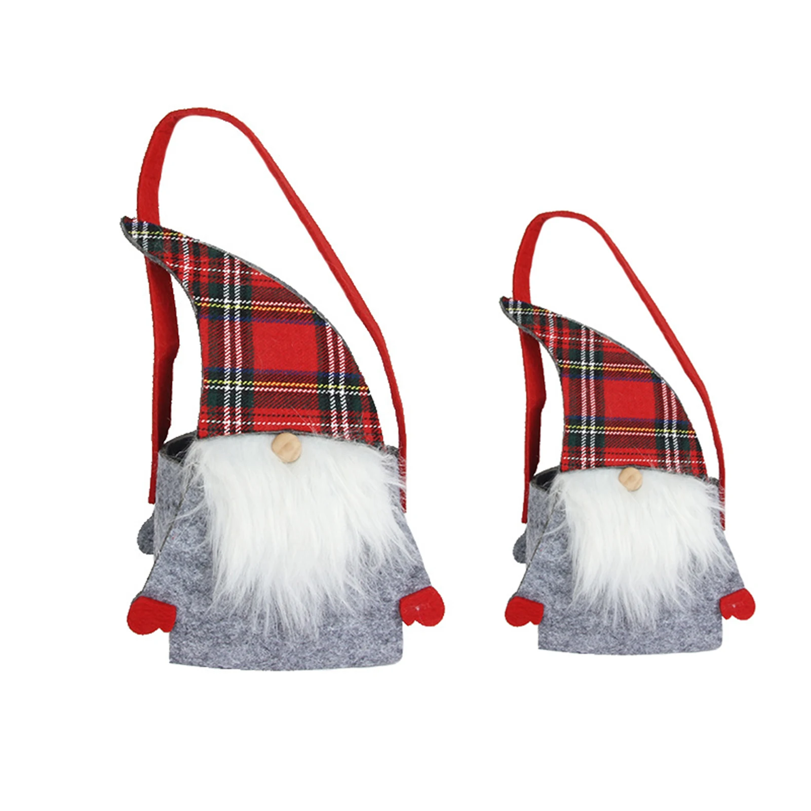 

Christmas Gift Storage Basket Portable Multipurpose Felt Candy Organizer Cute Faceless Gnome Fruit Basket