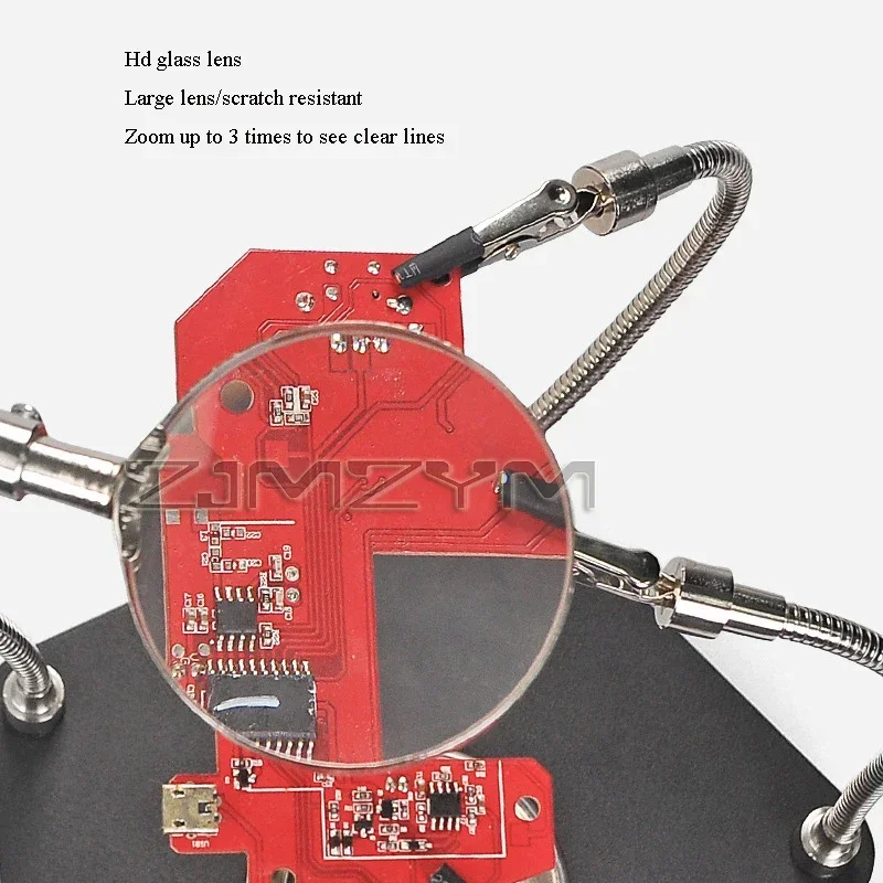 Universal Soldering Station Soldering Helping Hands Alligator Clip Magnifier for PCB Board Weld Repair Holder